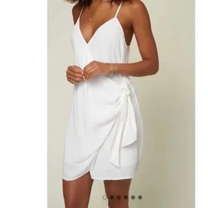 White wrap dress